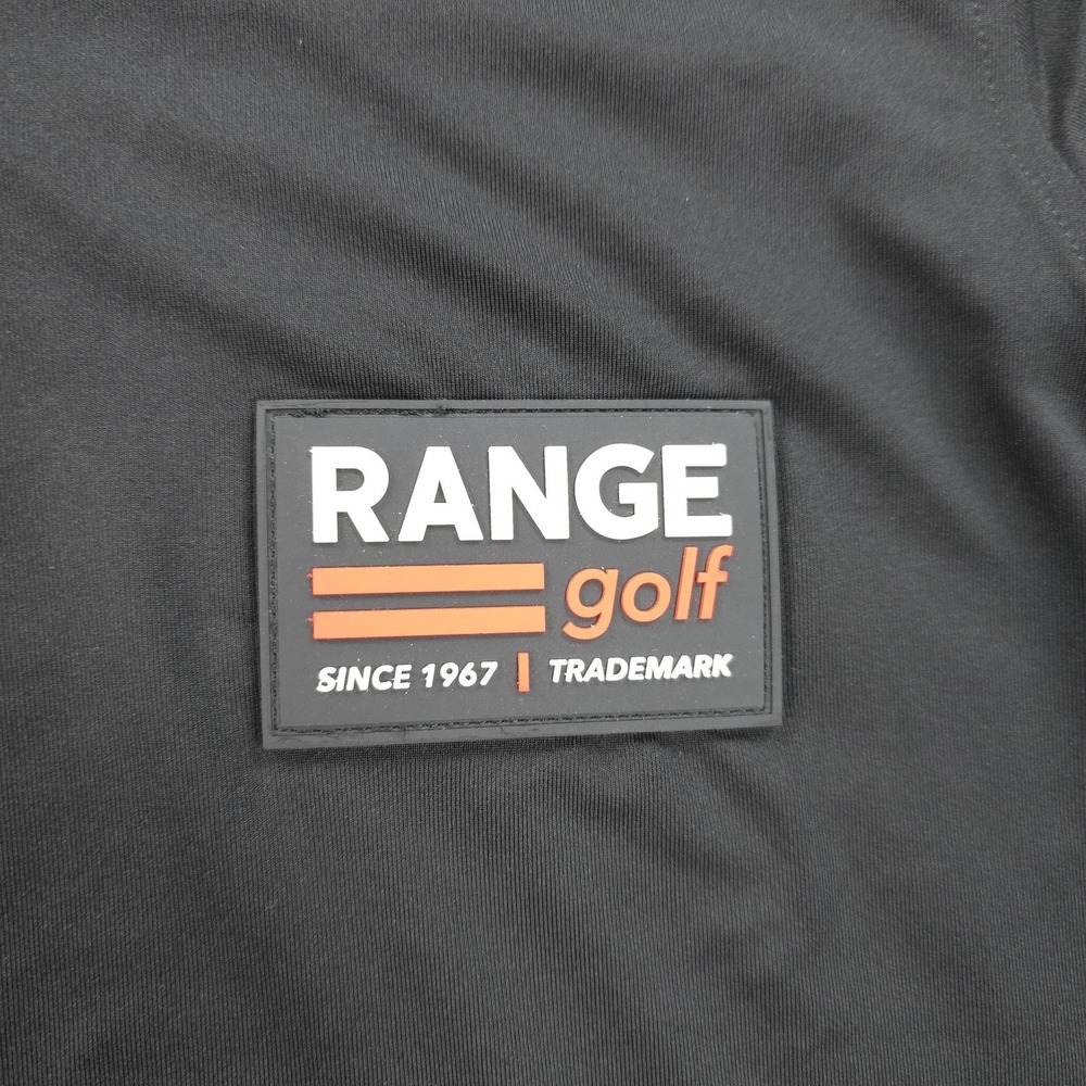 Range Shirt Mens Medium Black 1/4 Zip Performance Golf Pullover Stretch NEW - Picture 2 of 11